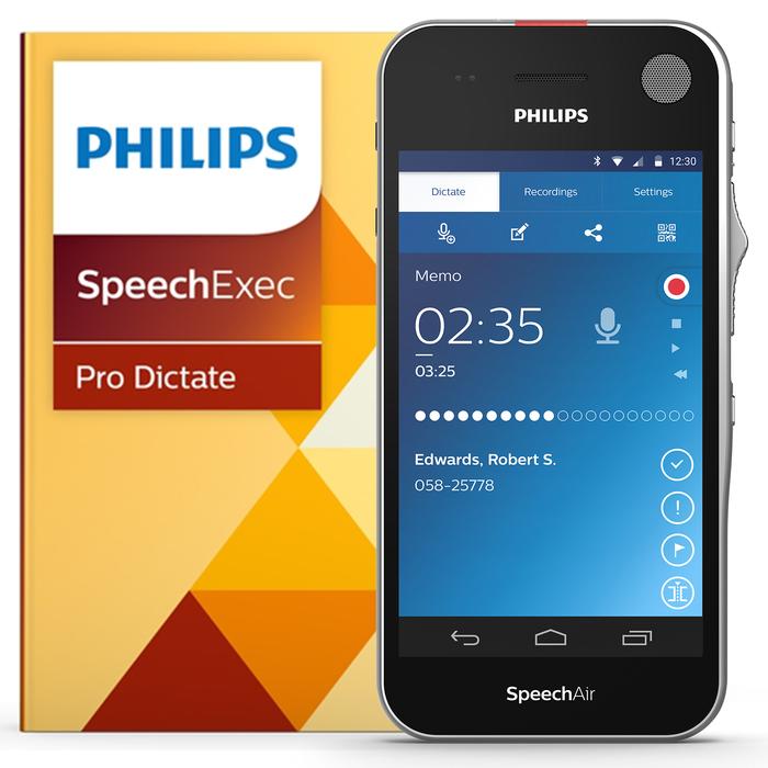 Philips SpeechAir Smart Voice Recorder PSP1200 with SpeechExec Pro dictate Software